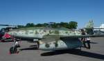 Me 262 B-1a. (D-IMTT). Erstflug einer Me 262 am 18-07.1942. Der hier gezeigte Nachbau hatte seinen Erstflug am 12.08.2005. Vmax 780km/h. Foto:15.05.2014, ILA Berlin
