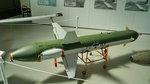 Artillerie-Aufklärungsdrohne CL-289 der Bundeswehr in den Jahren 1990 - 2009. Kennung 96+89. Vmax 720km/h. Flugradius bis 170km. Aufklärungshöhe 200 - 1200m. Flugdauer 30 min. Düsentriebwerk. Bildübertragung in Echtzeit. Reihenbildkamera, Infrarotkamera. Foto:24.04.2016, Militär Historisches Museum, Flugplatz Berlin-Gatow
