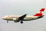 Austrian Airlines, OE-LAA, Airbus A310-304, msn: 489,  New York , Mai 1999, ZRH Zürich, Switzerland.