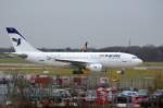 Der Iran Air Airbus A310-300 EP-IBL in Hamburg Fuhlsbttel aufgenommen am 08.12.11