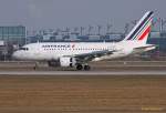 Air France, F-GUGP, A318-111 bei der Landung in MUC aus Paris (CDG)  15.03.2013