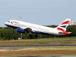 British Airways A 319-131 G-EUPH beim Start in Berlin-Tegel am 14.06.2009