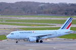 Air France Airbus A319 F-GRHS am Airport Hamburg Helmut Schmidt aufgenommen am 04.12.17
