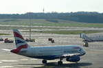 British Airways Airbus A319 G-EUOB aufgenommen am 07.04.18 am Airport Hamburg Helmut Schmidt.