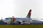 TAP Portugal Airbus A319 CS-TTR beim Start am Airport Hamburg Helmut Schmidt am 08.04.18