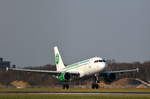 Germania Airbus A319 D-ASTY vor der Landung auf dem Airport Hamburg Helmut Schmidt am 08.04.18