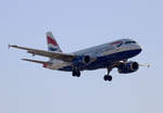 British Airways, Airbus A 319-131, G-EUOD, TXL, 05.03.2020