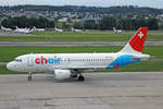 Chair Airlines, HB-JOJ, Airbus A319-112, msn: 3024, 29.August 2020, ZRH Zürich, Switzerland.