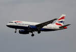 British Airways, Airbus A 319-131, G-EUOE, TXL, 29.08.2020