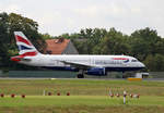 British Airways, Airbus A 319-131, G-EUPT, TXL, 04.09.2020