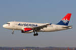 Air Serbia, YU-APC, Airbus A319-131, msn: 2621,  Novak Djokovic , 31.März 2021, ZRH Zürich, Switzerland.
