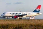 Air Serbia, YU-APA, Airbus, A319-132, 11.10.2021, CDG, Paris, France