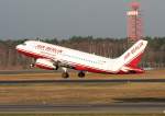 Air Berlin A 319-132 D-ABGB beim Start in Berlin-Tegel am 05.12.2009