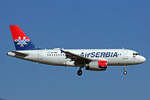 Air Serbia, YU-APD, Airbus A319-132, msn: 2335,  Goran Bregovic , 27.Februar 2022, ZRH Zürich, Switzerland.