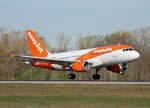 Easyjet Airbus A 319-111, G-EZAS, BER, 17.04.2022