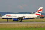 British Airways, G-EUOF, Airbus A319-131, msn: 1590, 14.Juni 2008, BSL Basel - Mühlhausen, Switzerland.