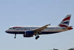 British Airways, Airbus A 319-131, G-EUPY, BER, 23.06.2022