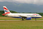 British Airways, G-EUPD, Airbus A319-131, msn: 1142, 11.Juni 2008, GVA Genève, Switzerland.