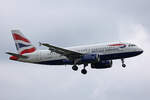 British Airways, G-EUPZ, Airbus A319-131, msn: 1510, 19.April 2023, ZRH Zürich, Switzerland.