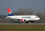 Air Serbia, Airbus A 319-132, YU-APM, BER, 10.04.2023