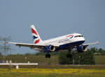 British Airways, Airbus A 319-131, G-EUPW, BER, 18.05.2023