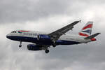 British Airways, G-DBCA, Airbus A319-131, msn: 2098, 06.Juli 2023, LHR London Heathrow, United Kingdom.