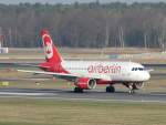 Air Berlin A 319-112 D-ABGN beim Start in Berlin-Tegel am 03.04.2010