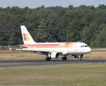 Iberia A 319-111 EC-HGS nach der Landung in Berlin-Tegel am 05.09.2010