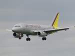 Der A319 der Germaniwngs im Anflug auf Friedrichshafen (20.06.2011)