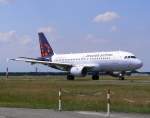 Brussels Airlines A 319-112 OO-SSM auf dem Weg zum Start in Berlin-Tegel am 10.06.2011