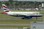 British Airways, G-EUPW, Airbus, A319-131, 20.08.2011, LHR, London-Heathrow, Great Britain        