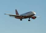 Air Berlin(Belair) A 319-112 HB-IOY kurz vor der Landung in Berlin-Tegel am 30.09.2011