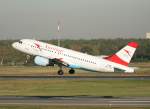 Austrian Airlines A 319-112 OE-LDG beim Start in Berlin-Tegel am 15.10.2011