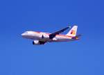 Iberia mit Airbus A319-111 EC-JEI beim Landeanflug zum Flughafen Berlin-Regel, 24.06.08.