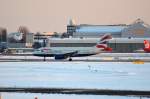 British Airways Airbus A319 G-EUOA nach der Landung in Hamburg Fuhlsbüttel am 12.03.13
