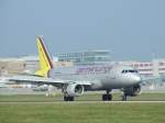 Ein Airbus A 319 der Germanwings bei der Landung in Stuttgart am 30.08.2008.