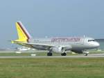 Start eines Airbus A 319 der Germanwings am 30.08.2008 in Stuttgart.