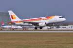 EC-HKO  Gorbea  / Iberia / A319-111 in MUC bei der Landung aus Madrid (MAD) 28.03.2014