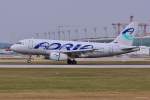 S5-AAP / Adria Airways / A319-132 bei der Landung in MUC aus Pristina (PRN) 31.03.2014