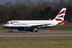 British Airways, G-EUPW, Airbus, A319-131, 06.01.2015, BSL, Basel, Switzerland         