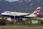 British Airways, G-EUPO, Airbus, A319-131, 13.01.2015, GVA, Geneve, Switzerland         