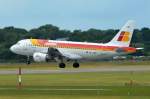 EC-JDL Iberia Airbus A319-111   bei der Landung in Hamburg   19.06.2015