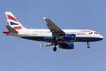 British Airways, G-EUOB, Airbus, A319-131, 20.09.2015, BCN, Barcelona, Spain        