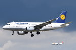 D-AIBF Lufthansa Airbus A319-112  Sinsheim   in Frankfurt beim Anflug am 06.08.2016