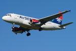 Air Serbia Airbus A319-132 YU-APJ, cn(MSN): 1159,
Zürich-Kloten Airport, 24.08.2016.