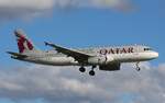 Qatar Airways, A7-ADA, MSN 1566, Airbus A 320-232, 02.07.2017, HAM-EDDH, Hamburg, Germany (Name: Al Zubara), 