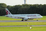 Qatar Airways, A7-ADJ, MSN 2288, Airbus A 320-232, 24.08.2017, HAM-EDDH, Hamburg, Germany (Name: Al Samriya) 