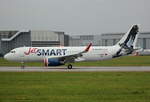 Jet Smart(Chile) , D-AXAF, Reg.CC-AWD, MSN 8006, Airbus A 320-232(SL), 06.12.2017, XFW-EDHI, Hamburg-Finkenwerder, Germany 