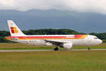 Iberia, EC-FQY, Airbus A320-211, msn: 356,  Joan Miro , 11.Juni 2006, GVA Genève, Switzerland.