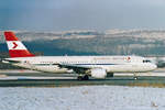 Austrian Airlines, OE-LBO, Airbus A320-214, msn: 776,  Pyhrn-Eisenwurzen , Januar 2000, ZRH Zürich, Switzerland.